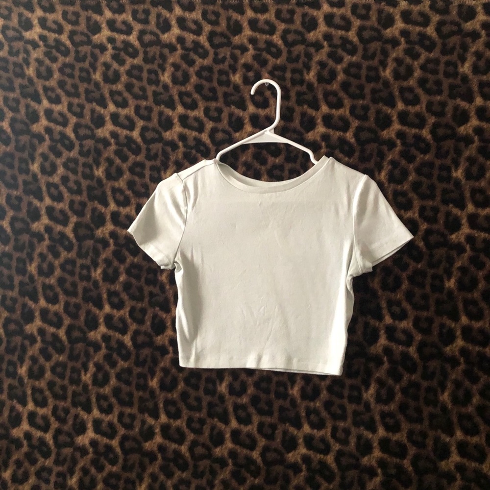 white crop top